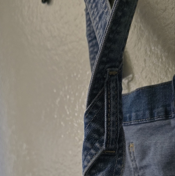 Wallflower Denim Stretch High Rise Shortalls Overalls Juniors Size Large - Picture 11 of 11